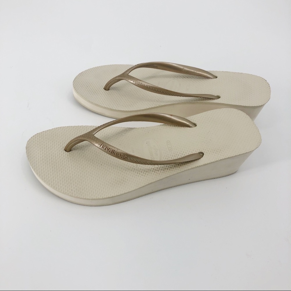 HAVIANAS High Fashion Wedge Rose Gold Cream 41/42